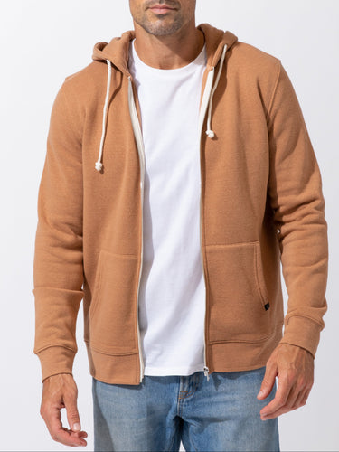 Triblend Fleece Zip Hoodie Mens Outerwear Sweatshirt Threads 4 Thought 