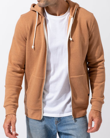 Triblend Fleece Zip Hoodie Mens Outerwear Sweatshirt Threads 4 Thought 