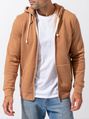 Triblend Fleece Zip Hoodie Mens Outerwear Sweatshirt Threads 4 Thought 