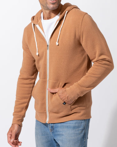 Triblend Fleece Zip Hoodie Mens Outerwear Sweatshirt Threads 4 Thought 