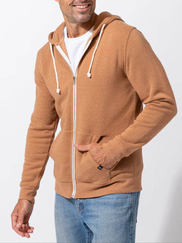 Triblend Fleece Zip Hoodie Mens Outerwear Sweatshirt Threads 4 Thought 