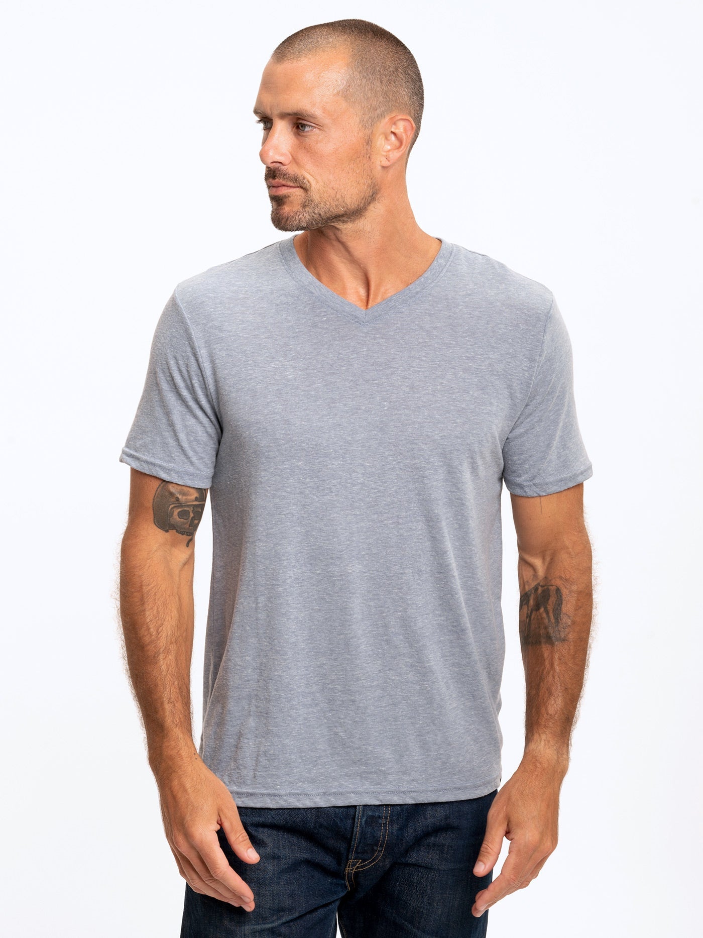 Triblend V-Neck Tee – Threads 4 Thought