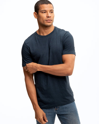 Triblend Crew Neck Tee In Midnight – Threads 4 Thought