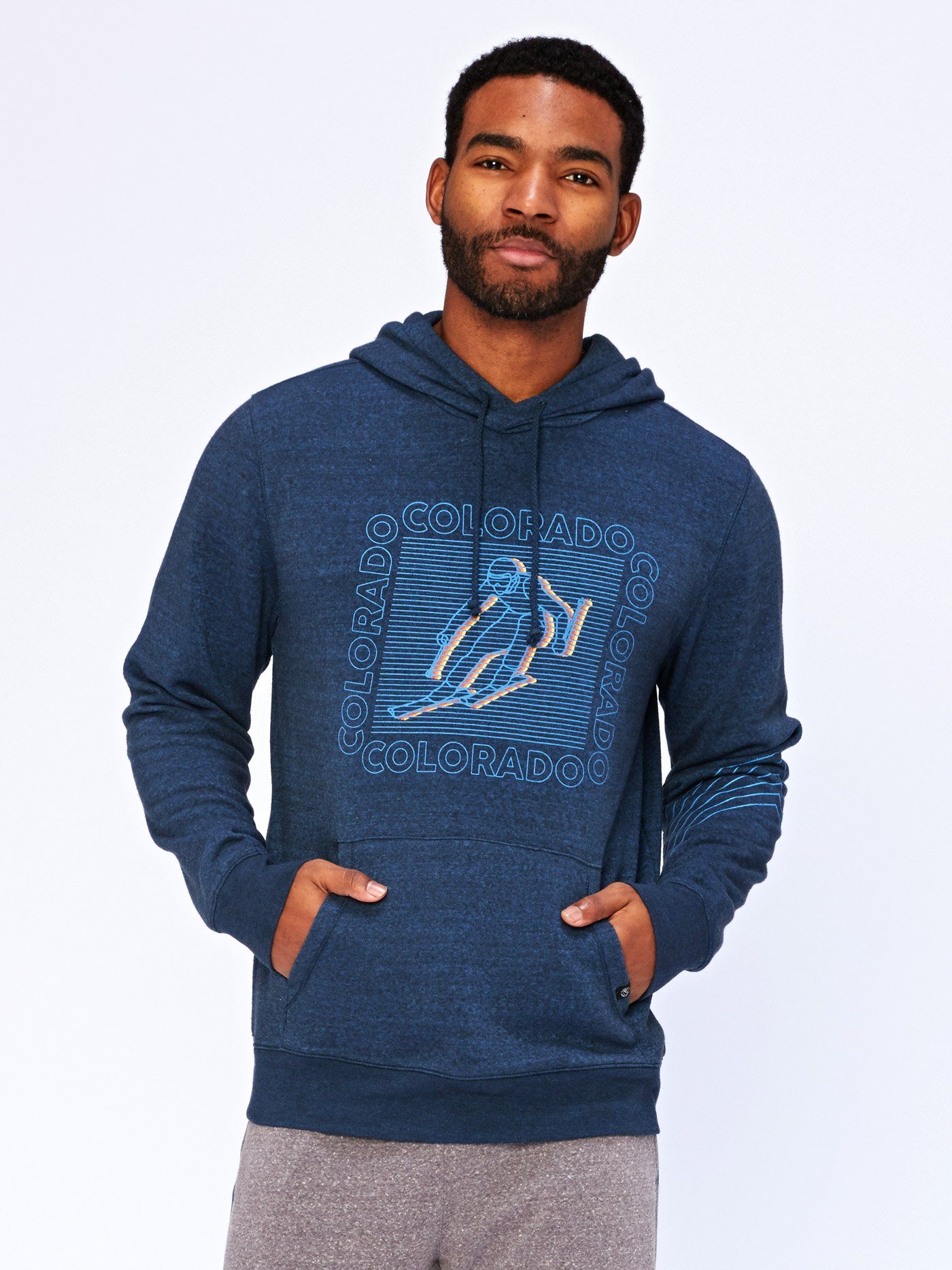 Colorado Ski Graphic Hoodie Mens Outerwear Sweatshirt Threads 4 Thought