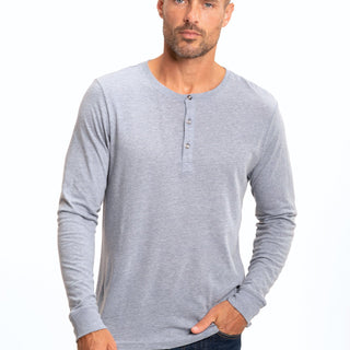 Triblend Long Sleeve Henley Mens Tops Tshirt Long Threads 4 Thought 