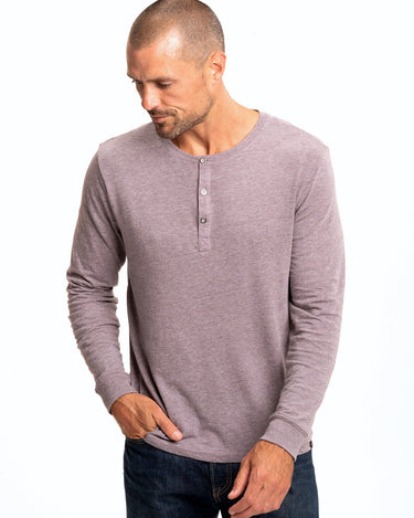 Triblend Long Sleeve Henley Mens Tops Tshirt Long Threads 4 Thought 
