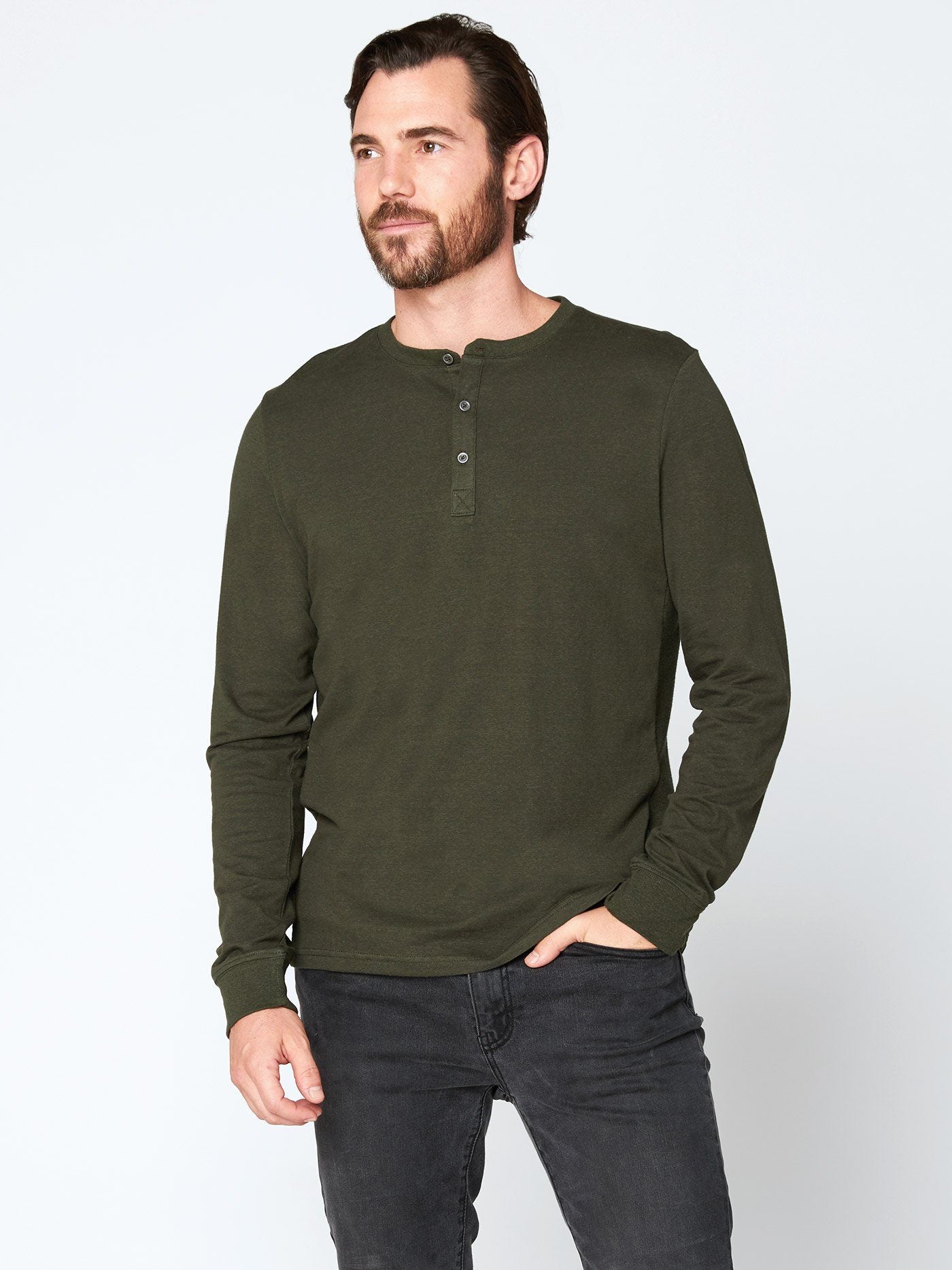 Triblend Henley Mens Tops Threads 4 Thought S Rosin