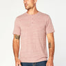 Baseline Triblend Henley Mens Tops Threads 4 Thought S Brick Red