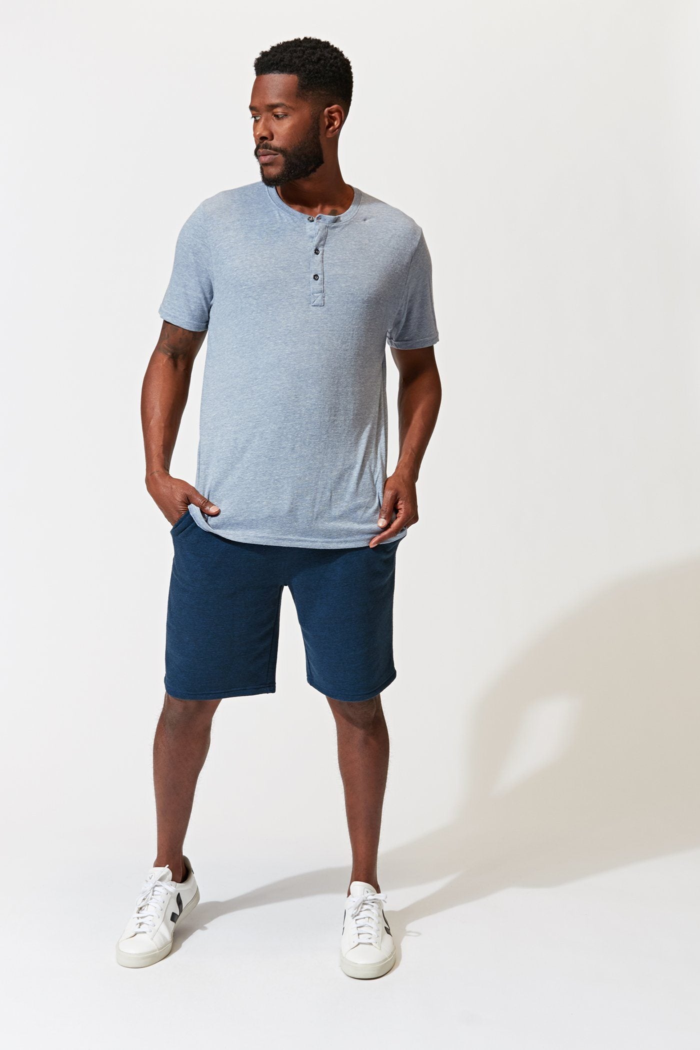 Triblend Henley Mens Tops Threads 4 Thought