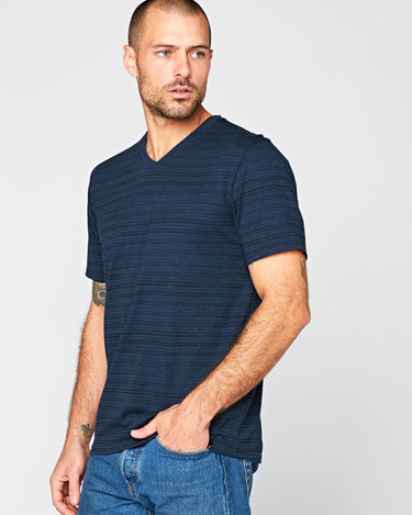 Dirt Road Stripe V-Neck Mens Tops Threads 4 Thought