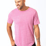 Triblend Contrast Stitch Crew Neck Mens Tops Tshirt Short Threads 4 Thought 