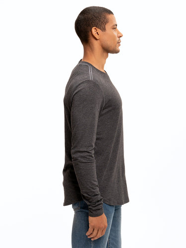 Kye Triblend Long Sleeve Crew Mens Tops Tshirt Long Threads 4 Thought