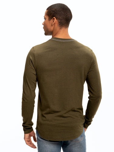 Kye Triblend Long Sleeve Crew Mens Tops Tshirt Long Threads 4 Thought