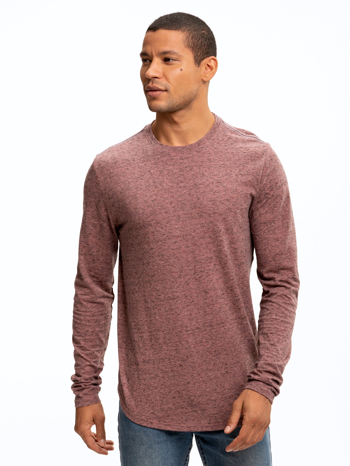 Black Fleck Triblend Long Sleeve Crew – Threads 4 Thought