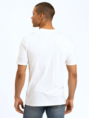 Short Sleeve Slub V-Neck Tee Mens Tops Tshirt Short Threads 4 Thought