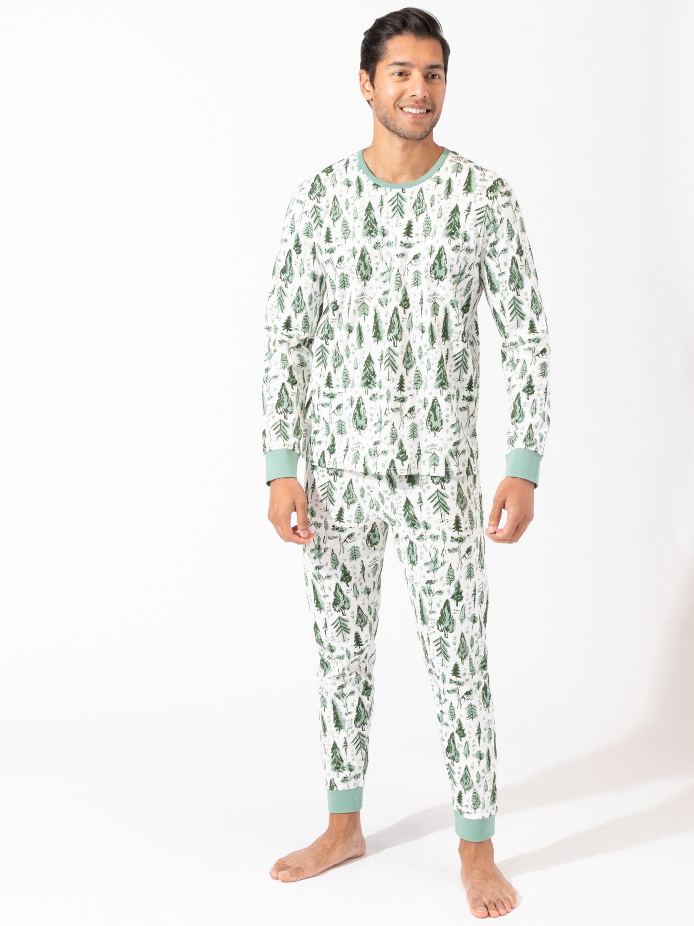 Men's Pine Forest Pajama Set Mens Pajamas Threads 4 Thought 