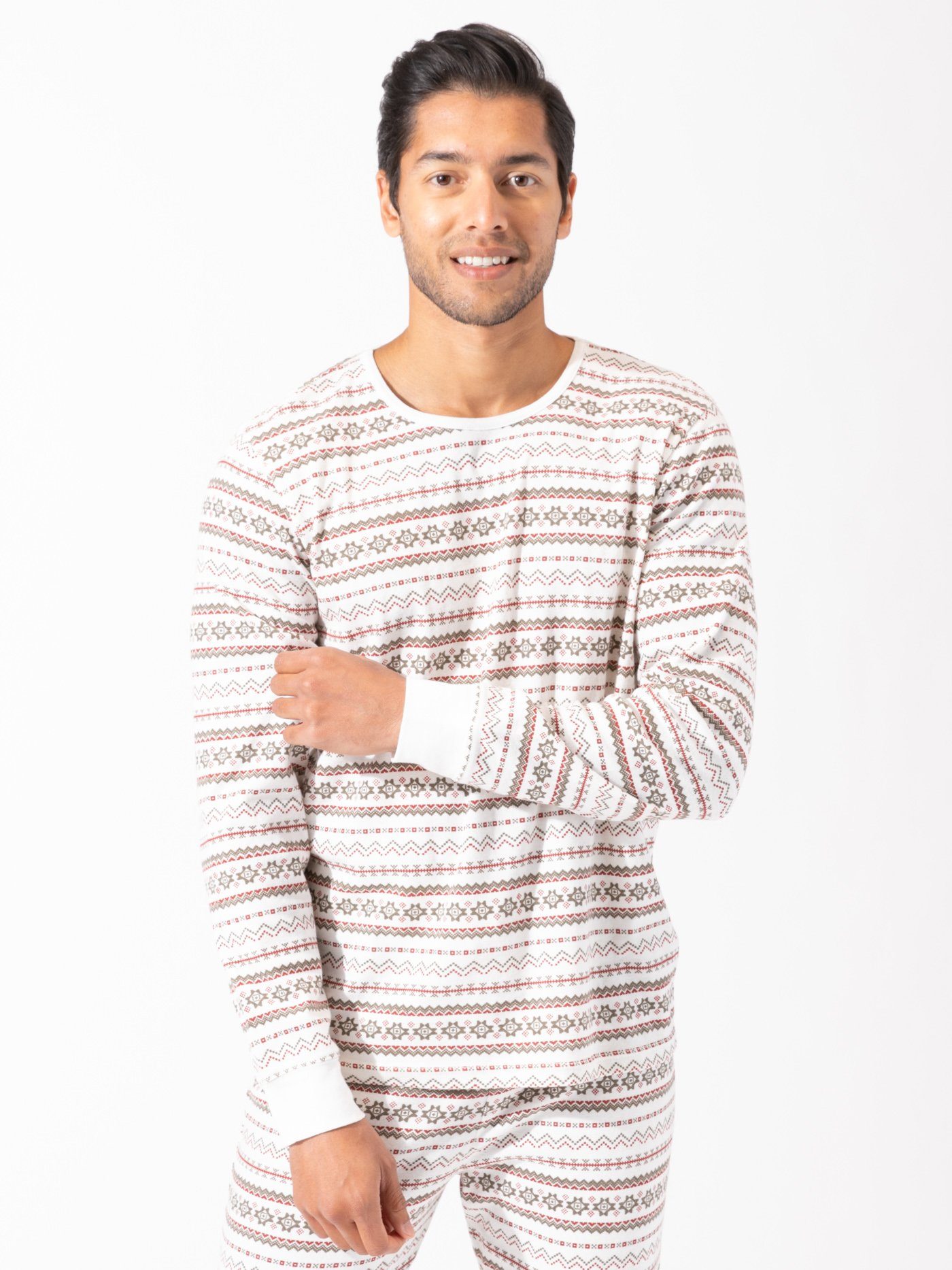 Men's Winter Fair Isle Stripe PJ Set Mens Pajamas Threads 4 Thought 