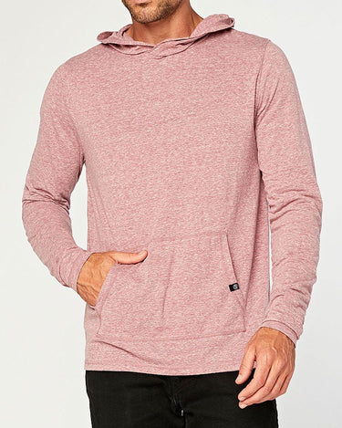 Long Sleeve Triblend Hoodie Mens Tops Threads 4 Thought S Brick Red