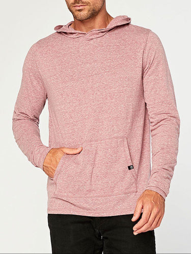 Long Sleeve Triblend Hoodie Mens Tops Threads 4 Thought S Brick Red