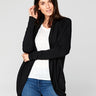 Sienna Feather Fleece Cardi Womens Outerwear Cardigans Threads 4 Thought XS Black