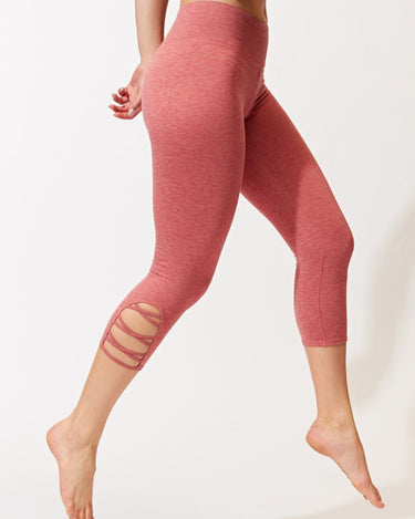 Monica Crop Criss Cross Legging in Heather Rustic Rose – Threads 4 Thought