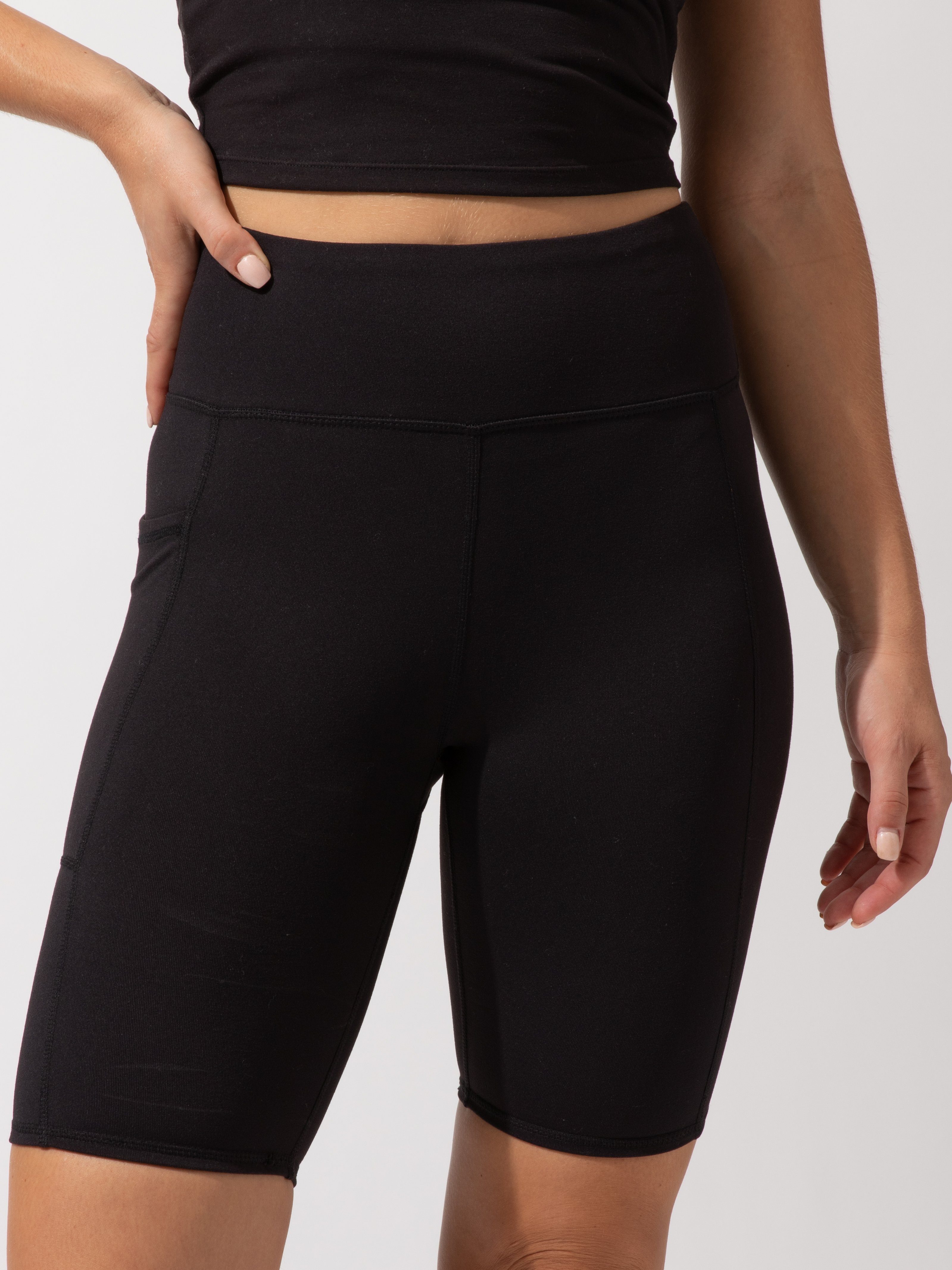 Astrid Active Pocket Short in Jet Black – Threads 4 Thought
