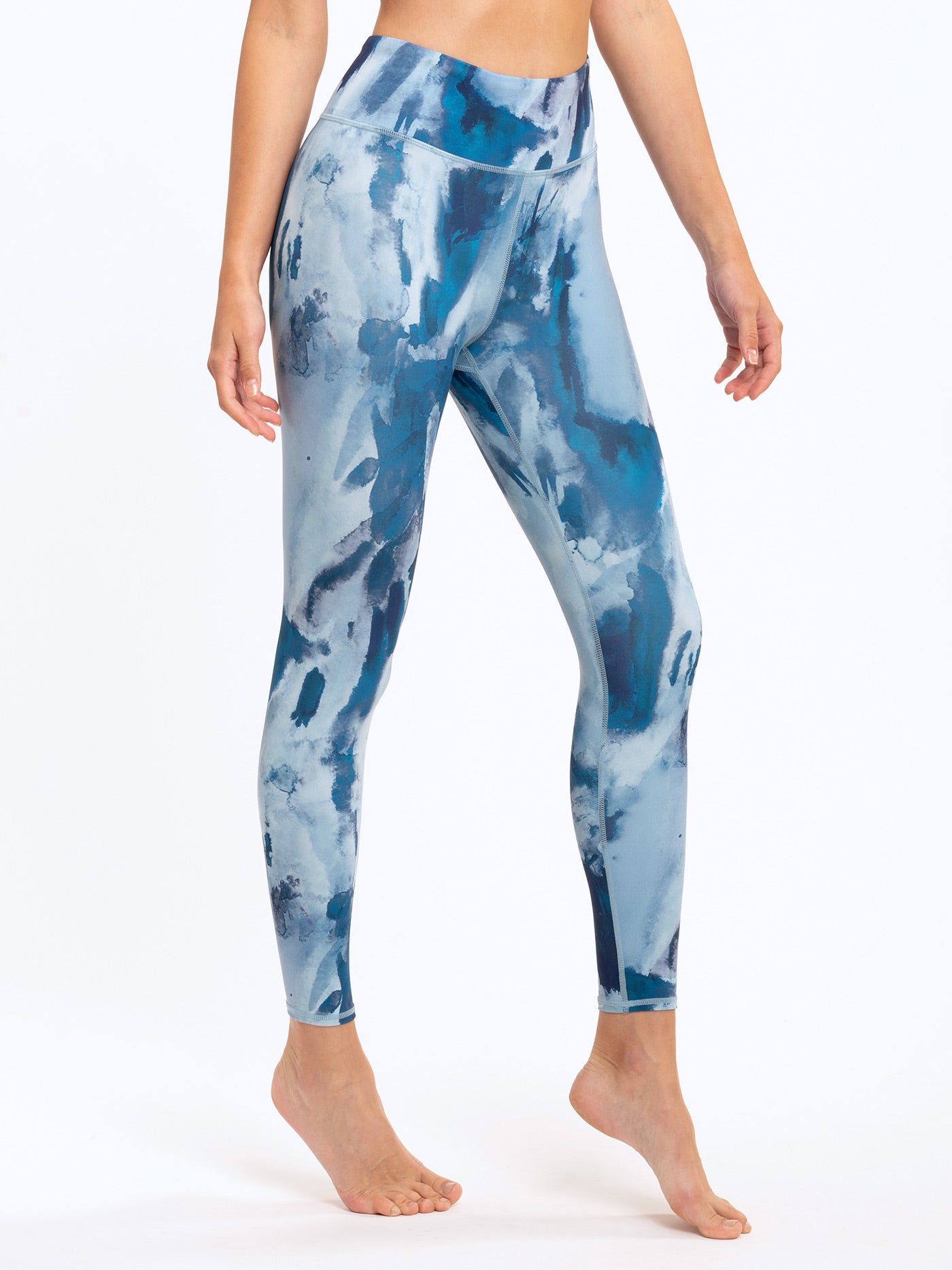 Jackie Abstract Watercolor Hi-Rise 7/8 Legging Womens Bottoms Leggings Threads 4 Thought 