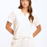 Larissa Crop Terry Polo Womens Tops Short Threads 4 Thought 