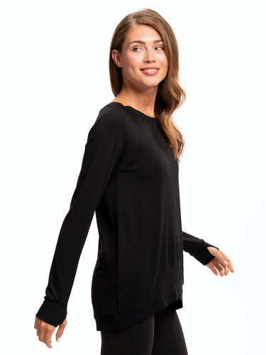 Leanna Feather Fleece Tunic Womens Outerwear Sweatshirt Threads 4 Thought