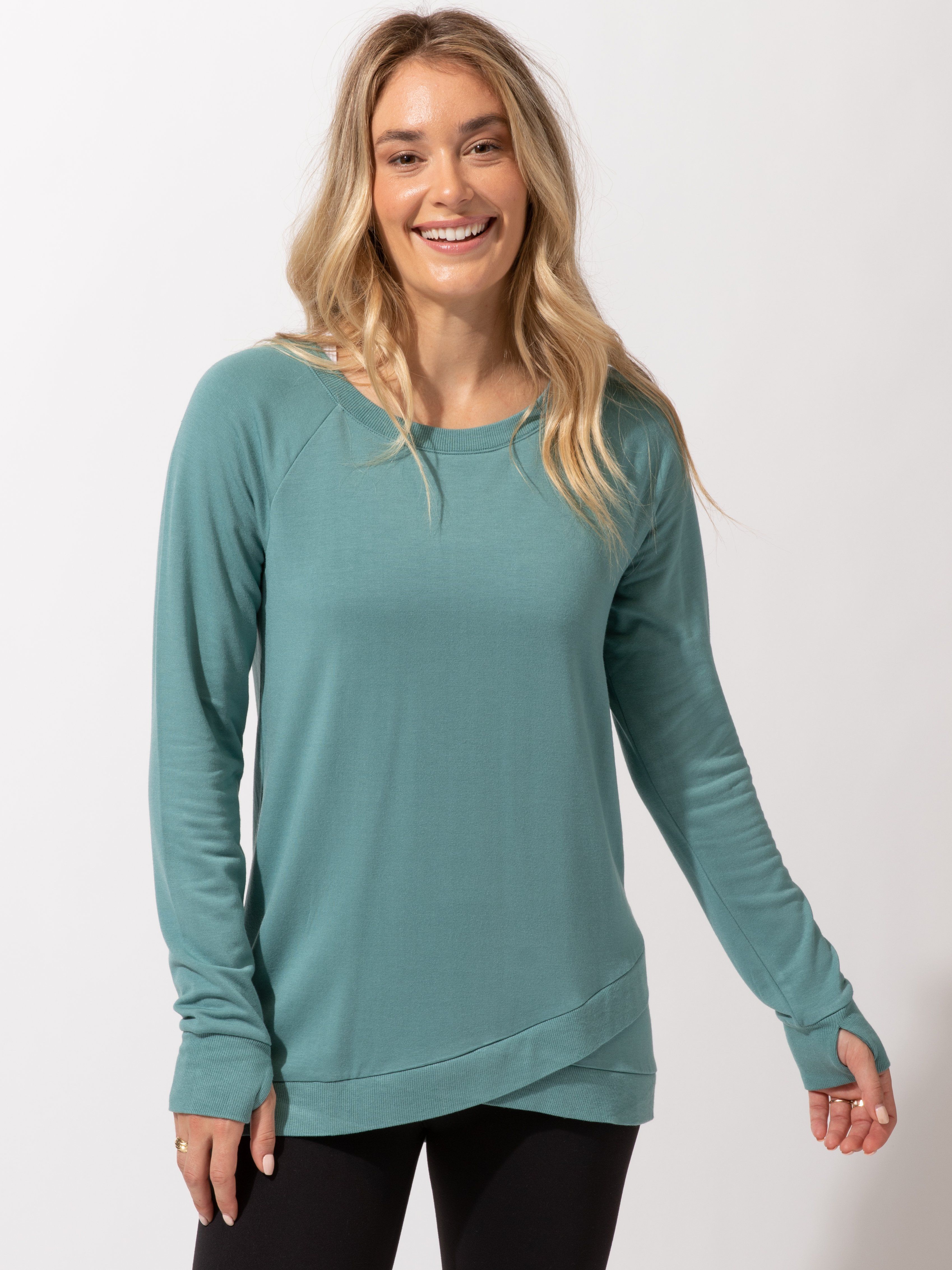 Leanna Feather Fleece Tunic Womens Tops Threads 4 Thought 