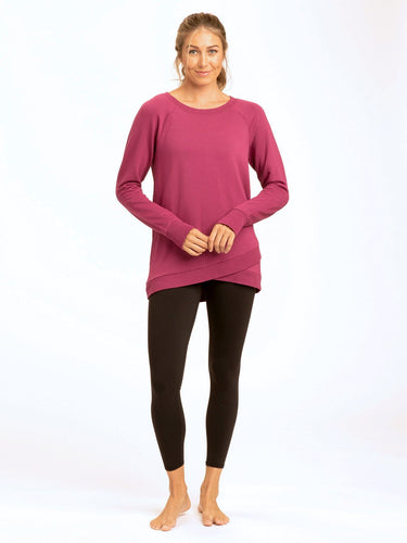 Leanna Feather Fleece Tulip Hem Tunic Womens Tops Long Threads 4 Thought 