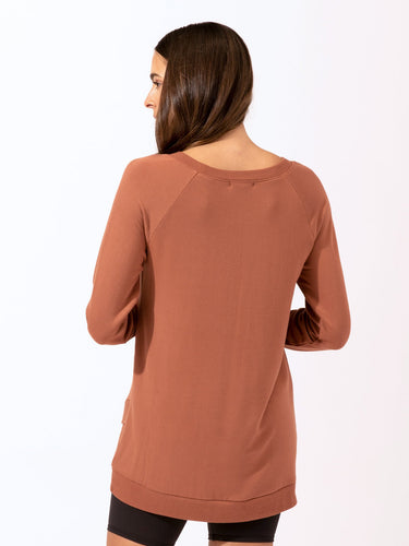 Leanna Feather Fleece Tunic Womens Outerwear Sweatshirt Threads 4 Thought 