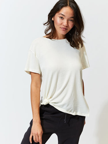 Rebekah Knotted Tee Womens Tops Tee Threads 4 Thought
