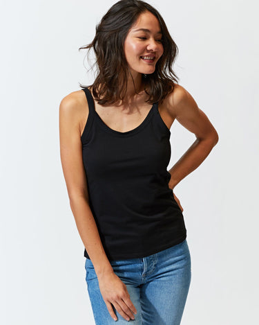 Women'S Invincible Cami Tank in Black – Threads 4 Thought