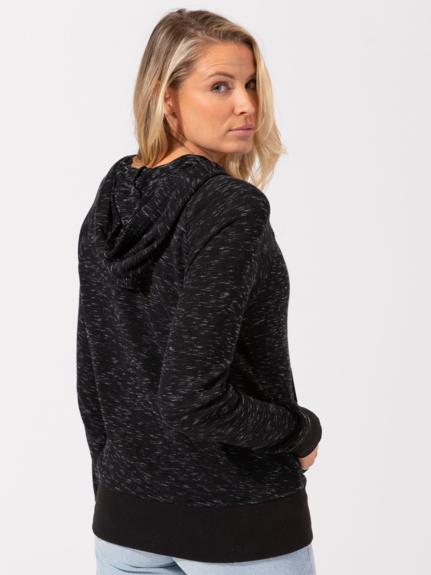Geraldine Rhythm Slub Zip Hoodie Womens Outerwear Sweatshirt Threads 4 Thought 