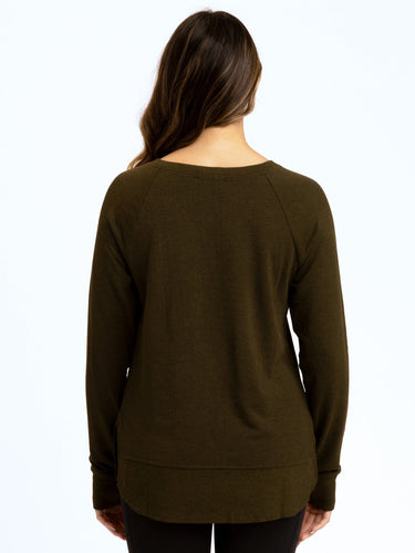 Leelu Rib Hem Raglan Womens Outerwear Sweatshirt Threads 4 Thought 