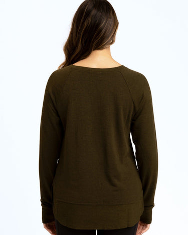 Leelu Rib Hem Raglan Womens Outerwear Sweatshirt Threads 4 Thought 