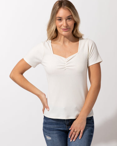 Genevieve Sweetheart Rib Top Womens Tops Threads 4 Thought 