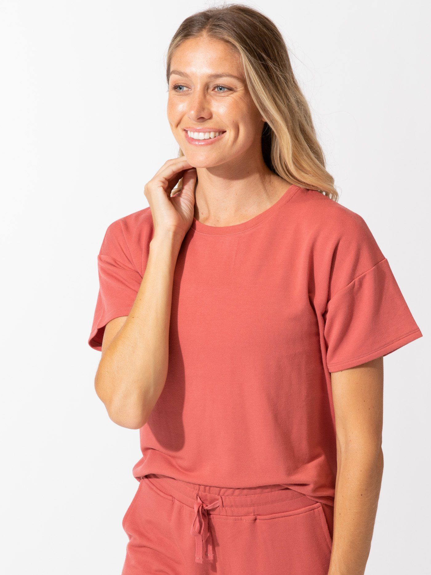 Drop Shoulder Tee Womens Tops Tee Threads 4 Thought 