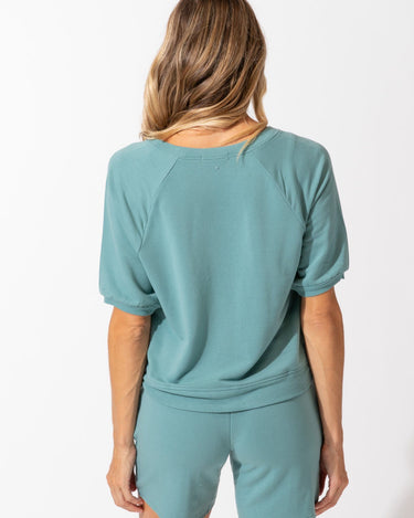 Puff Sleeve Raglan Sweatshirt Womens Tops Threads 4 Thought 