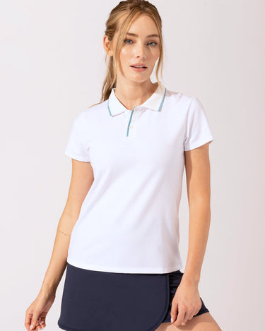 Paulette Short Sleeve Polo Womens Tops Short Threads 4 Thought 