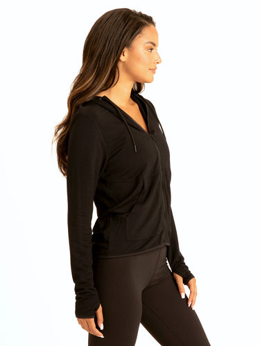 Sybil FeatherLoop Athleisure Jacket Womens Outerwear Sweatshirt Threads 4 Thought 