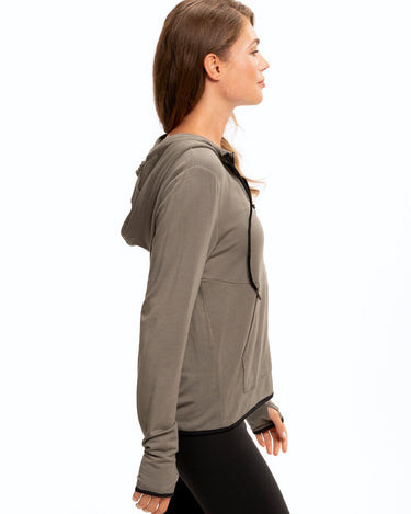 Sybil FeatherLoop Athleisure Jacket Womens Outerwear Sweatshirt Threads 4 Thought 