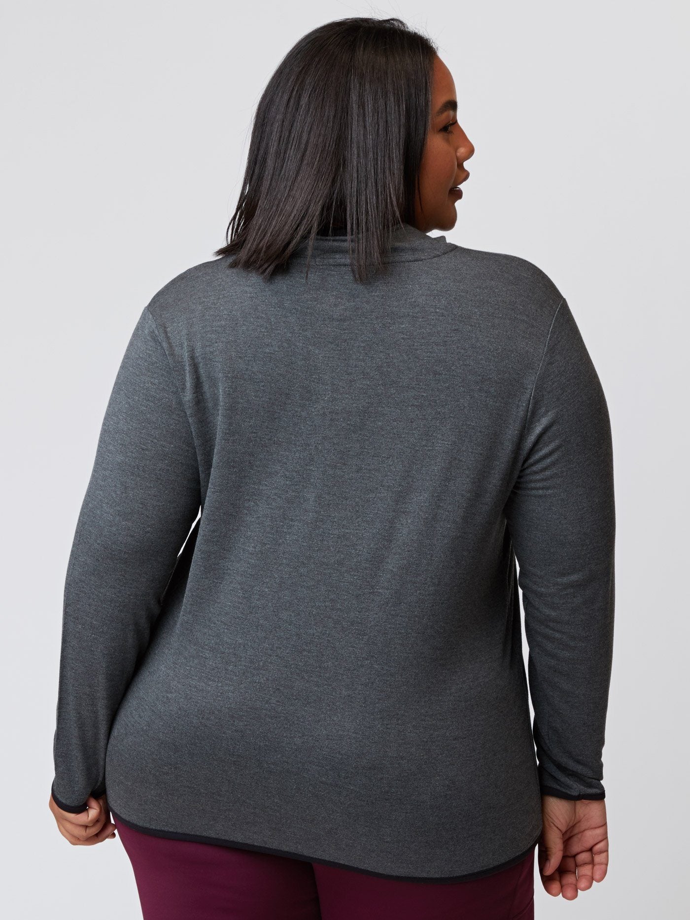 Feather Fleece 1/4 Zip Mock Neck Womens Outerwear Sweatshirt Threads 4 Thought
