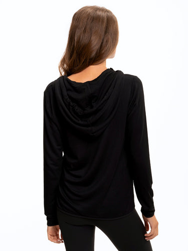 Feather Fleece Half Zip Hoodie Womens Outerwear Sweatshirt Threads 4 Thought 