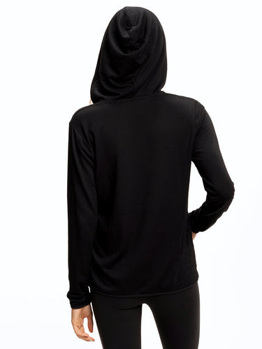Feather Fleece Half Zip Hoodie Womens Outerwear Sweatshirt Threads 4 Thought 
