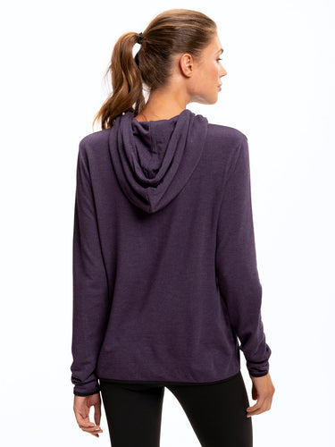 Feather Fleece Half Zip Hoodie Womens Outerwear Sweatshirt Threads 4 Thought 