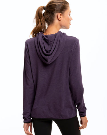 Feather Fleece Half Zip Hoodie Womens Outerwear Sweatshirt Threads 4 Thought 