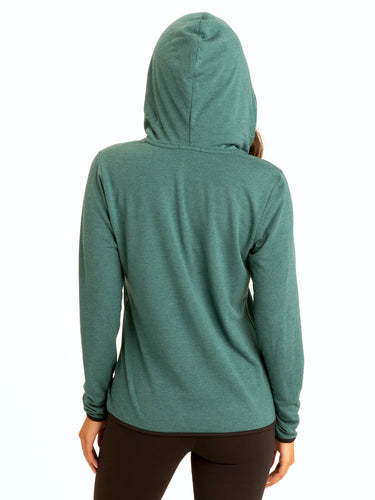 Kyanna FeatherLoop Half Zip Hoodie Womens Outerwear Sweatshirt Threads 4 Thought 