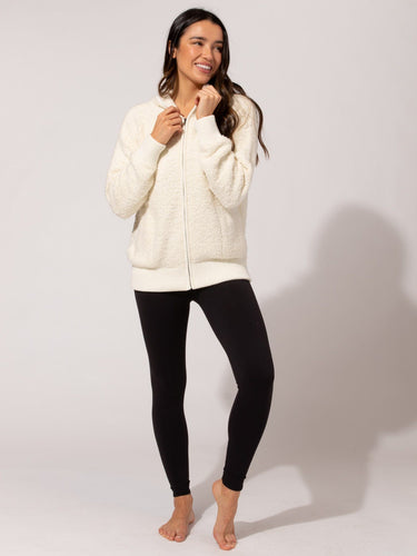 Vivi Boucle Zip Hoodie Womens Outerwear Sweatshirt Threads 4 Thought 
